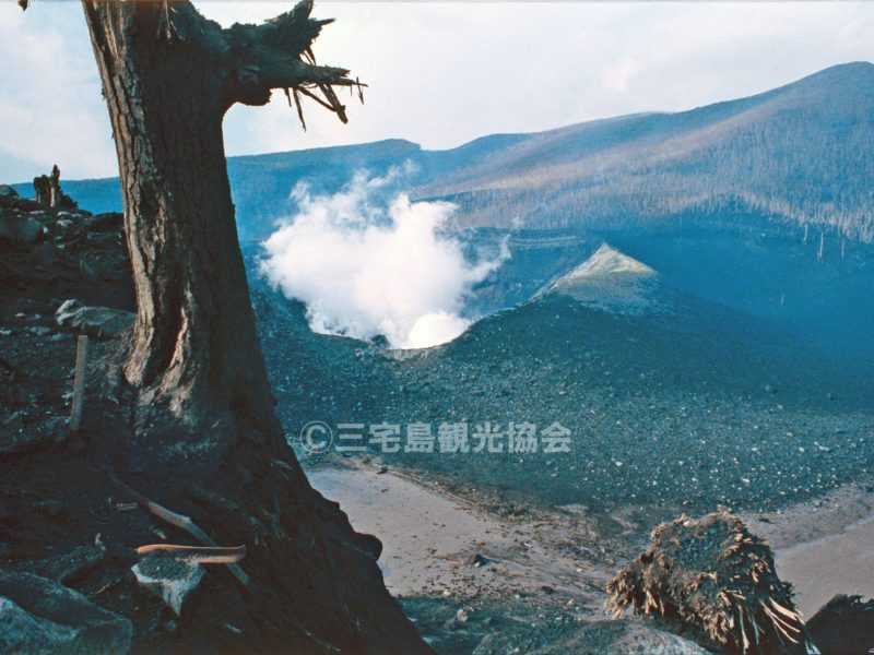 【1983（昭和58）年噴火】 新澪池から見る噴火口